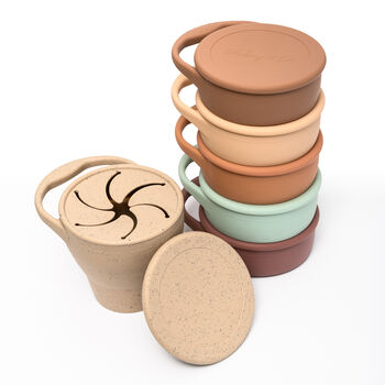 Baby Travel Snack Cup / Pot Six Colours Available, 4 of 6