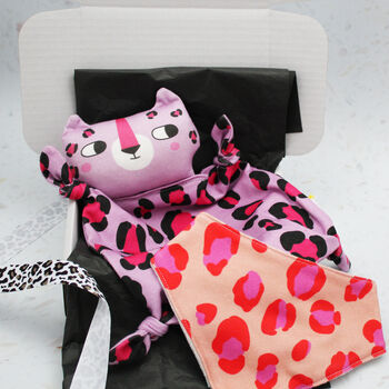 Leopard Soft Toy And Bib Gift Set, 3 of 6