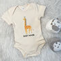 Giraffe Personalised Jungle Babygrow, thumbnail 1 of 6