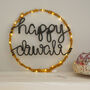Happy Diwali Recycled Sari Silk Light Hoop, thumbnail 3 of 8