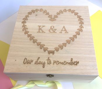 Personalised Keepsake Box 'Wedding Memories', 4 of 5