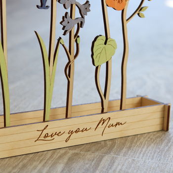 Wooden Personalised Family Birth Flowers, 6 of 11