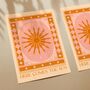 Here Comes The Sun, Celestial Sun Art Print, Bohemian Poster, thumbnail 2 of 3