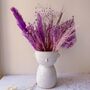 Purple Dried Flower Arrangement With Vase, thumbnail 1 of 2