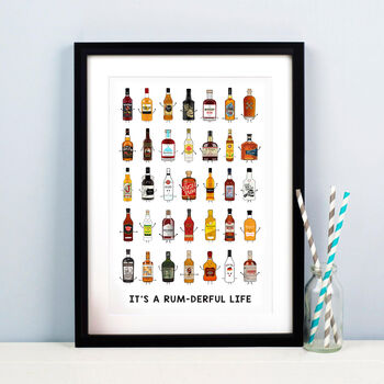 Illustrated Rum Montage Print, 5 of 5