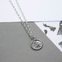 Engravable Silver Round St Christopher Necklace, thumbnail 2 of 5