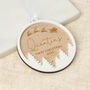 Sleigh Ride Silhouette First Christmas Hanging Decoration, thumbnail 2 of 2