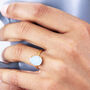Moonstone Teardrop Faceted Gemstone Ring, thumbnail 1 of 11