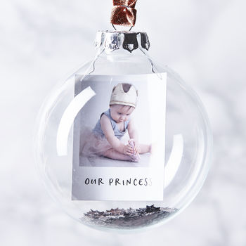 Sequin Personalised Photo Bauble, 6 of 6