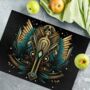 Art Deco Glass Chopping Board Celestial Aviary Three, thumbnail 5 of 8