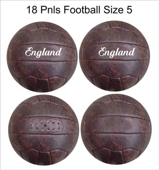 Faux Leather Vintage Style 'England' Football Ball, 2 of 2