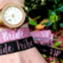 Bride Tribe Rose Gold Hen Party Wristbands, thumbnail 3 of 8