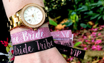 Bride Tribe Rose Gold Hen Party Wristbands, 3 of 8