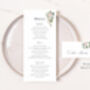 Wedding Menu In Pink And Green Florals, thumbnail 2 of 5