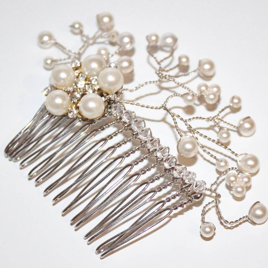 New 'Simply Pearl' Bridal Hair Piece, 1 of 6