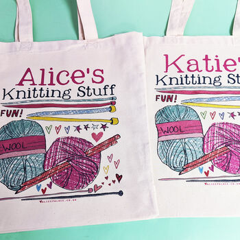 Personalised 'Knitting' Bag, 11 of 12