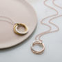 Personalised Interlinking Necklace With Gold, thumbnail 3 of 5