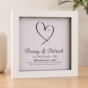 Personalised 30th Anniversary Framed Pearl Gift, 4 of 12