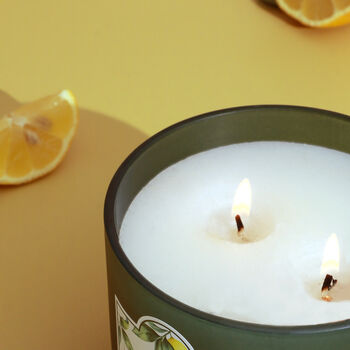 G Decor Scented Lemon Fresh Large Green Jar Candle, 4 of 4