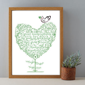 Personalised Teacher Thankyou Class Gift Print, 2 of 6