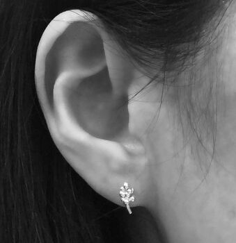Thank You Teacher Lavender And Poppy Seed Head Sterling Silver Earrings, 6 of 12