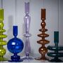 Glass Candlesticks In Assorted Colours, thumbnail 1 of 10
