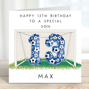 Personalised 13th Birthday Football Card, 2 of 3