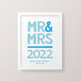 Mr And Mrs Bold Typographic Print, thumbnail 3 of 3