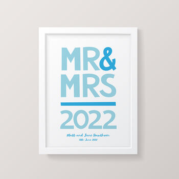 Mr And Mrs Bold Typographic Print, 3 of 3