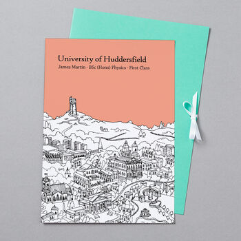 Personalised Huddersfield Graduation Gift Print, 4 of 8