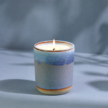 Handmade Lavender And Bergamot Soy Ceramic Candle, 4 of 5