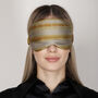 100% Silk Eye Mask Tie And Dye Grey And Gold, thumbnail 1 of 7