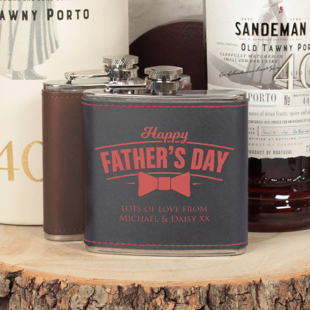 Personalised Father's Day Two Tone Hip Flask By Dreams to Reality ...