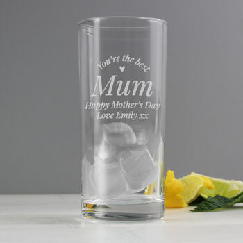 Personalised You're The Best Highball Tumbler Glass, 2 of 5