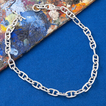 Large Anchor Chain Necklace With T Bar Clasp, 2 of 4