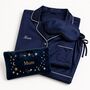 Pamper Gift Set For Mum With Pyjamas, Mum Embroidered Make Up Bag And Eye Mask, thumbnail 8 of 8