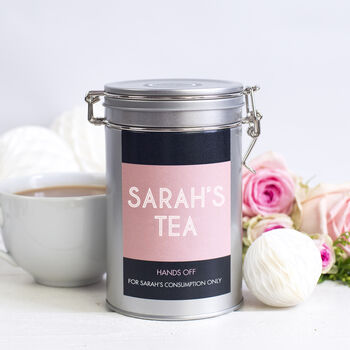 Personalised Name Tea Gift In Tin, 3 of 6