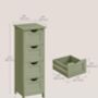 White Slim Storage Cabinet With Four Drawers, thumbnail 9 of 10