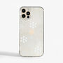 Winter Snowflakes Clear Phone Case, thumbnail 3 of 3