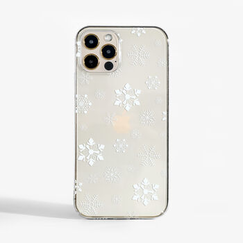 Winter Snowflakes Clear Phone Case, 3 of 3