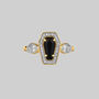 Black Onyx Coffin Ring Sterling Silver Or Gold Plated, thumbnail 2 of 8