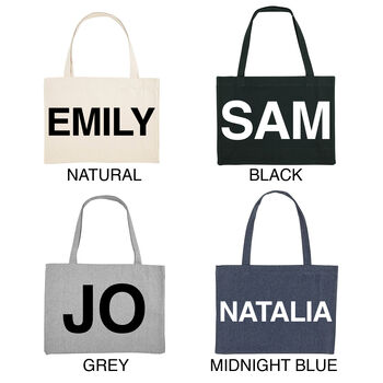 Personalised Bold Name Oversized Beach And Shopping Bag, 3 of 5