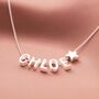 Sterling Silver Slide On Personalised Name Necklace, thumbnail 3 of 12