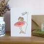 Mouse And Toadstool Greetings Card, thumbnail 1 of 8