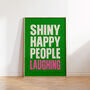 Shiny Happy People Laughing Music Gift Family Print, thumbnail 1 of 4
