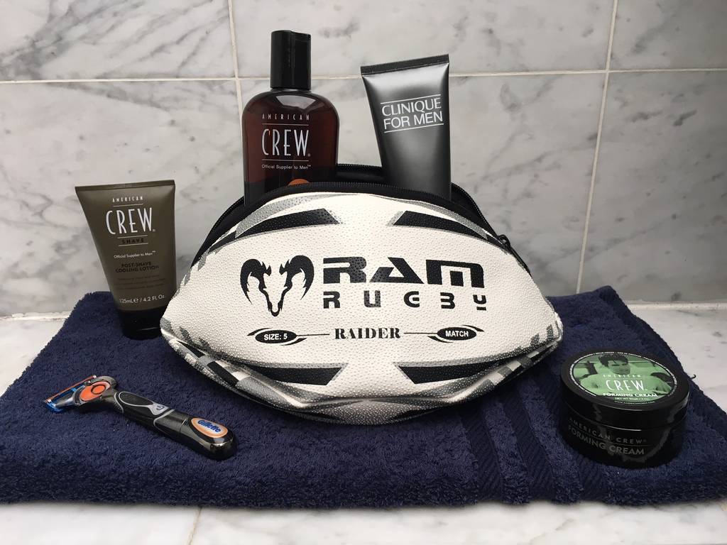 Rugby Ball Wash Bag Real Rugby Ball Material By Uber Games