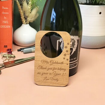 Personalised Thank You Teacher Wine Bottle Label, 10 of 10