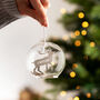 Personalised Reindeer Glass Dome Bauble, thumbnail 1 of 3