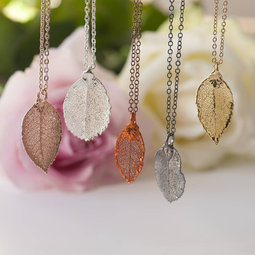 Rose Leaf Necklace Made From Real Rose Leaves, 1 of 12