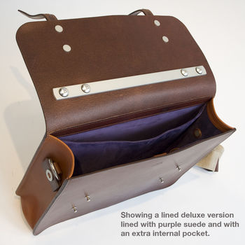 Luxury Handmade Leather Briefcase Satchel, 8 of 11